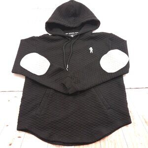 Barstool Sports Black Quilted Cotton Pullover Hoodie Sweatshirt Mens Large